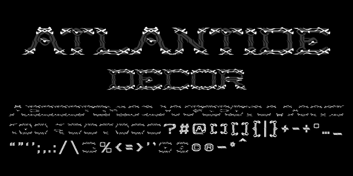 Beispiel einer Atlantide DECOR-Schriftart